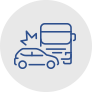 Commercial truck accidents personal injury law icon