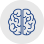 Burn injuries personal injury law icon showing human brain graphic