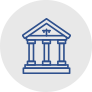 Wrongful death legal claim icon showing courthouse building